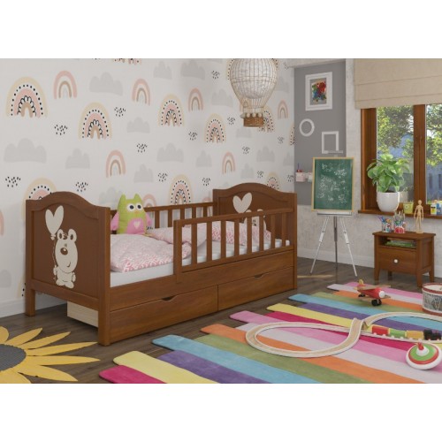 Кровать деревянная Тоскана Аниме 90х200 Artwood (c бортом, без шухляд)
